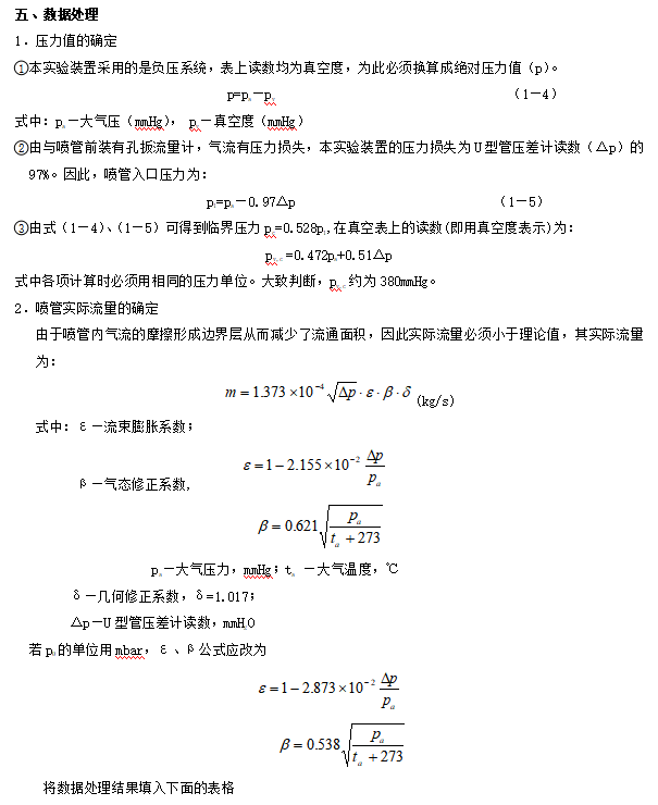 喷管实验装置实验指导书(图7)