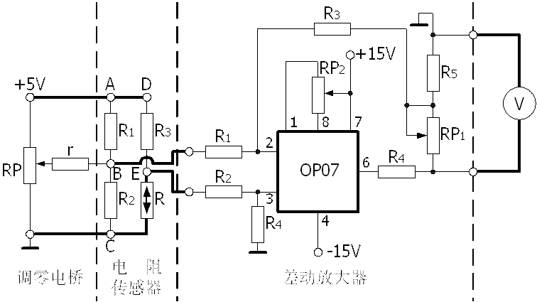 电阻式传感器的单臂电桥性能实验(图2)